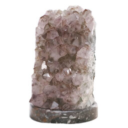 Amethyst Lamp on Orthoseras Base - Purple LED Bulb DS2911 | Crystal Factory