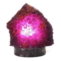 5.69kg Amethyst Lamp on Orthoseras Base - Purple LED Bulb DS2913 6 Amethyst Lamp on Orthoseras Base - Purple LED Bulb DS2913 | Crystal Factory