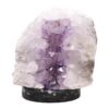 7.59kg Amethyst Lamp on Orthoseras Base - Purple LED Bulb DS2914 2 Amethyst Lamp on Orthoseras Base - Purple LED Bulb DS2914 | Crystal Factory
