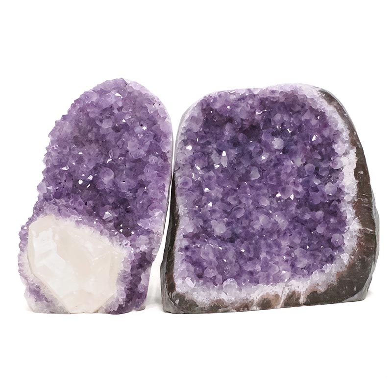 2.87kg Amethyst Polished Crystal Geode Specimen Set 2 Pieces DN2129 3 Amethyst Polished Crystal Geode Specimen Set 2 Pieces DN2129 | Crystal Factory