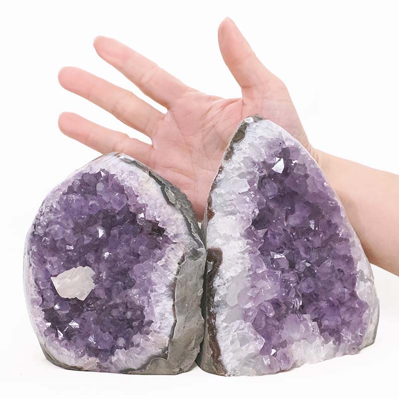2.90kg Amethyst Polished Crystal Geode Specimen Set 2 Pieces DN2135 4 Amethyst Polished Crystal Geode Specimen Set 2 Pieces DN2135 | Crystal Factory
