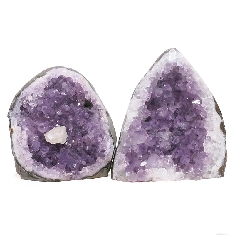 2.90kg Amethyst Polished Crystal Geode Specimen Set 2 Pieces DN2135 3 Amethyst Polished Crystal Geode Specimen Set 2 Pieces DN2135 | Crystal Factory