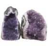 Amethyst Polished Crystal Geode Specimen Set 2 Pieces DV322 | Crystal Factory