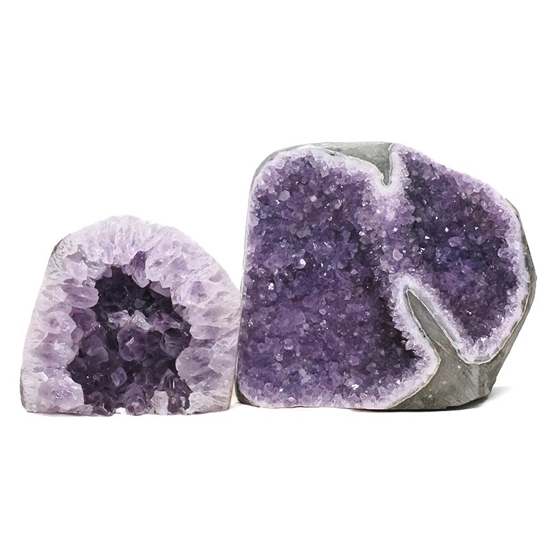 3.20kg Amethyst Polished Crystal Geode Specimen Set 2 Pieces DV326 3 Amethyst Polished Crystal Geode Specimen Set 2 Pieces DV326 | Crystal Factory