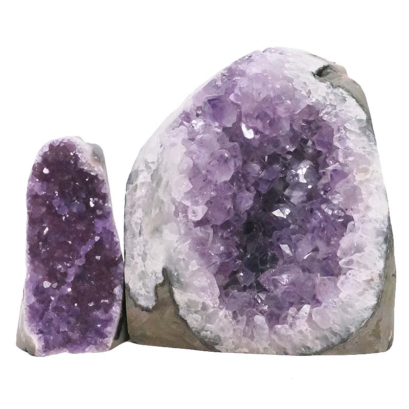 3.31kg Amethyst Polished Crystal Geode Specimen Set 2 Pieces DV331 3 Amethyst Polished Crystal Geode Specimen Set 2 Pieces DV331 | Crystal Factory