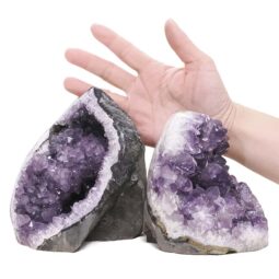 3.03kg Amethyst Polished Crystal Geode Specimen Set 2 Pieces DV339 5 Amethyst Polished Crystal Geode Specimen Set 2 Pieces DV339 | Crystal Factory
