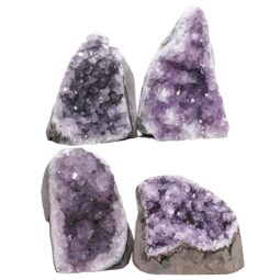 Amethyst Polished Crystal Geode Specimen Set 2 Pieces DK1148 | Crystal Factory