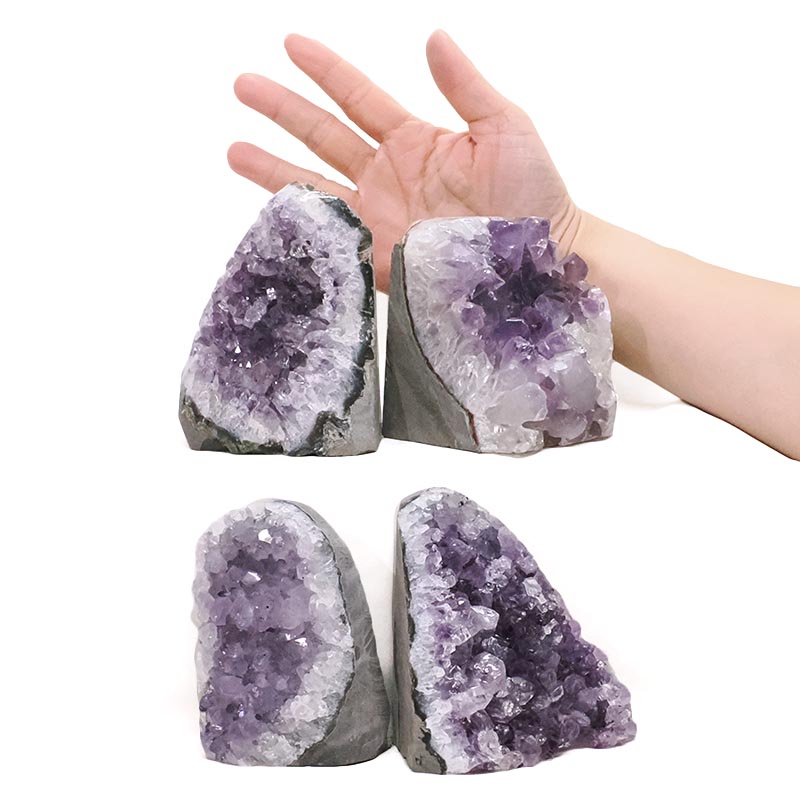 3.53kg Amethyst Polished Crystal Geode Specimen Set 4 Pieces DK1150 4 Amethyst Polished Crystal Geode Specimen Set 4 Pieces DK1150 | Crystal Factory