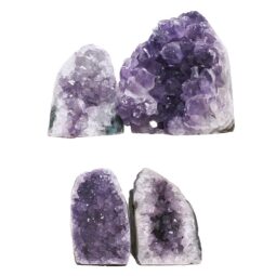 Amethyst Polished Crystal Geode Specimen Set 4 Pieces DK1152 | Crystal Factory