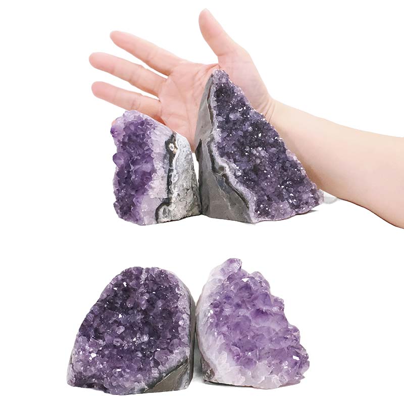 3.04kg Amethyst Polished Crystal Geode Specimen Set 4 Pieces DK1157 4 Amethyst Polished Crystal Geode Specimen Set 4 Pieces DK1157 | Crystal Factory