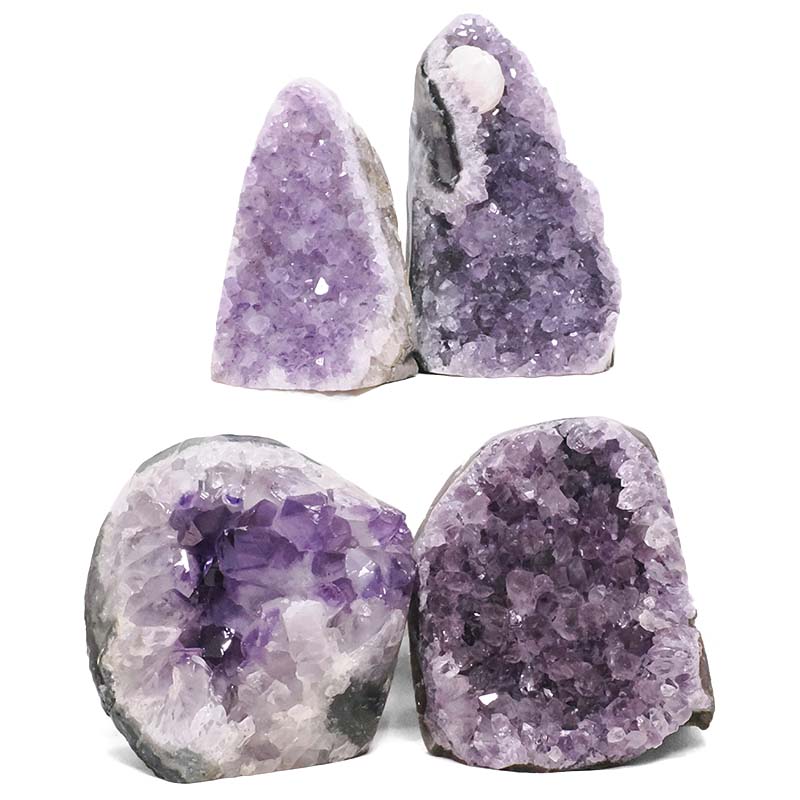 3.15kg Amethyst Polished Crystal Geode Specimen Set 4 Pieces DK1158 3 Amethyst Polished Crystal Geode Specimen Set 4 Pieces DK1158 | Crystal Factory