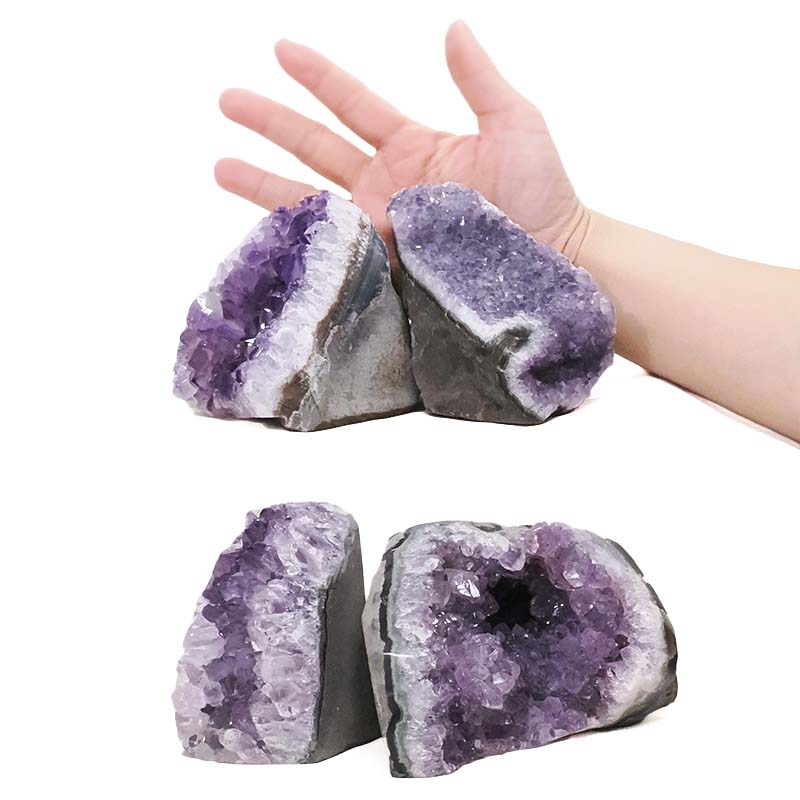 3.06kg Amethyst Polished Crystal Geode Specimen Set 4 Pieces DK1160 4 Amethyst Polished Crystal Geode Specimen Set 4 Pieces DK1160 | Crystal Factory