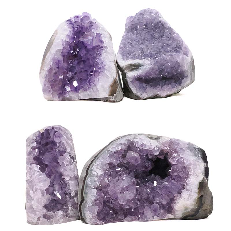 3.06kg Amethyst Polished Crystal Geode Specimen Set 4 Pieces DK1160 3 Amethyst Polished Crystal Geode Specimen Set 4 Pieces DK1160 | Crystal Factory