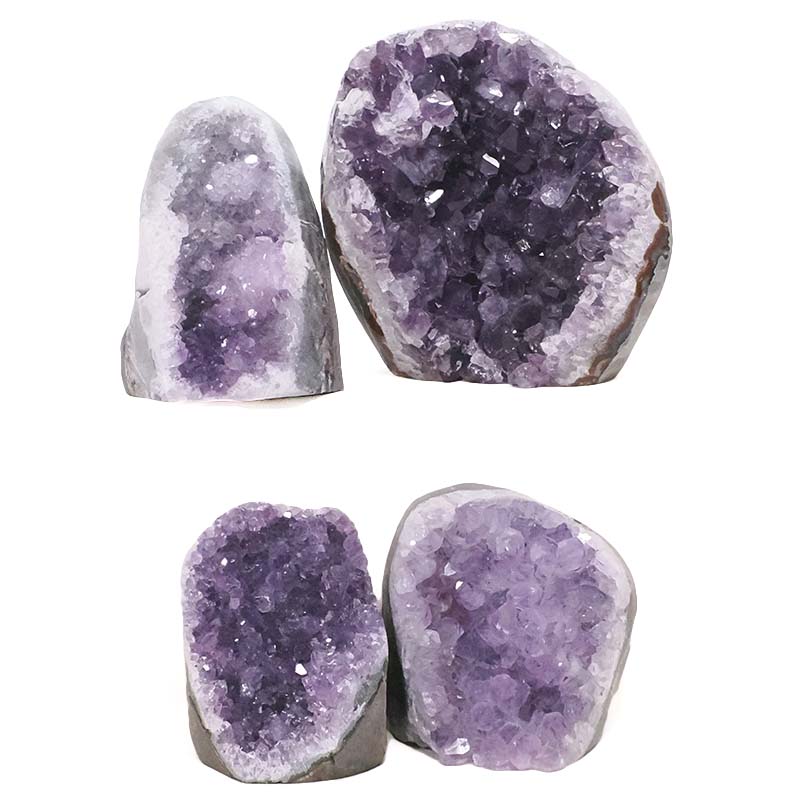 2.99kg Amethyst Polished Crystal Geode Specimen Set 4 Pieces DK1161 3 Amethyst Polished Crystal Geode Specimen Set 4 Pieces DK1161 | Crystal Factory