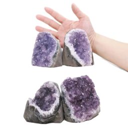 2.72kg Amethyst Polished Crystal Geode Specimen Set 4 Pieces DK1163 5 Amethyst Polished Crystal Geode Specimen Set 4 Pieces DK1163 | Crystal Factory