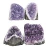 Amethyst Polished Crystal Geode Specimen Set 4 Pieces DK1163 | Crystal Factory