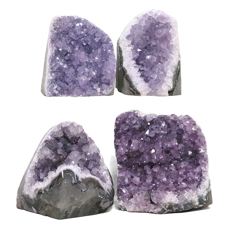 2.72kg Amethyst Polished Crystal Geode Specimen Set 4 Pieces DK1163 3 Amethyst Polished Crystal Geode Specimen Set 4 Pieces DK1163 | Crystal Factory