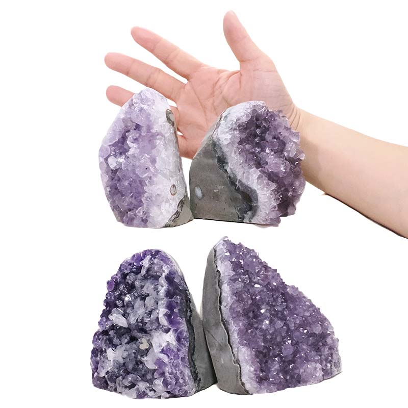 3.05kg Amethyst Polished Crystal Geode Specimen Set 4 Pieces DK1164 4 Amethyst Polished Crystal Geode Specimen Set 4 Pieces DK1164 | Crystal Factory