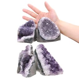 3.16kg Amethyst Polished Crystal Geode Specimen Set 4 Pieces DK1165 5 Amethyst Polished Crystal Geode Specimen Set 4 Pieces DK1165 | Crystal Factory