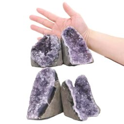 2.88kg Amethyst Polished Crystal Geode Specimen Set 4 Pieces DK1166 5 Amethyst Polished Crystal Geode Specimen Set 4 Pieces DK1166 | Crystal Factory