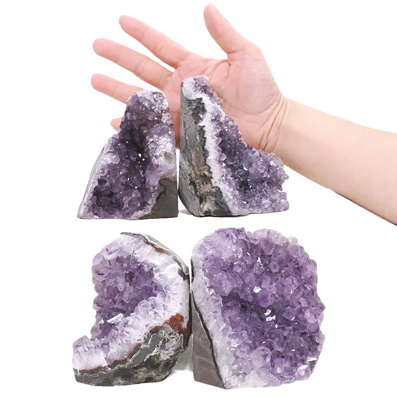 2.94kg Amethyst Polished Crystal Geode Specimen Set 4 Pieces DK1168 4 Amethyst Polished Crystal Geode Specimen Set 4 Pieces DK1168 | Crystal Factory