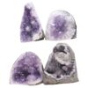 Amethyst Polished Crystal Geode Specimen Set 4 Pieces DK1169 | Crystal Factory