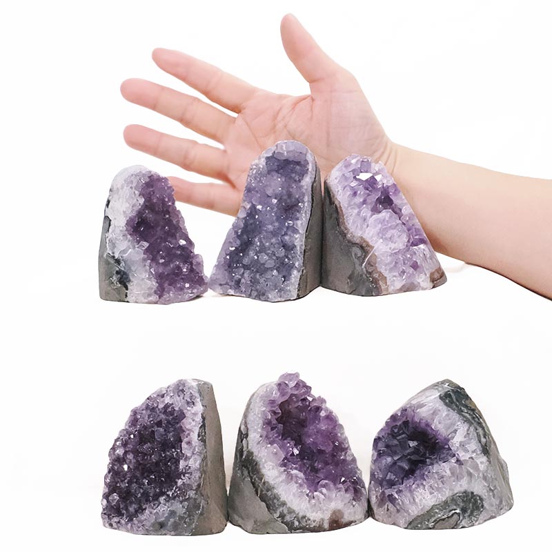 2.20kg Amethyst Polished Crystal Mini Druze Specimen Set 6 Pieces J2161 4 Amethyst Polished Crystal Mini Druze Specimen Set 6 Pieces J2161 | Crystal Factory