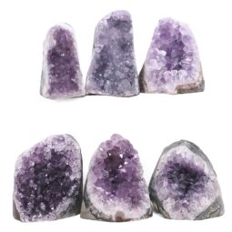 Amethyst Polished Crystal Mini Druze Specimen Set 6 Pieces J2161 | Crystal Factory
