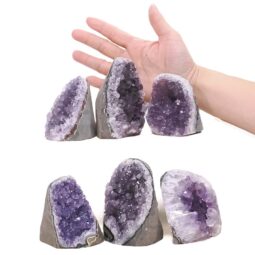 2.16kg Amethyst Polished Crystal Mini Druze Specimen Set 6 Pieces J2162 5 Amethyst Polished Crystal Mini Druze Specimen Set 6 Pieces J2162 | Crystal Factory