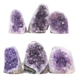 Amethyst Polished Crystal Mini Druze Specimen Set 6 Pieces J2162 | Crystal Factory