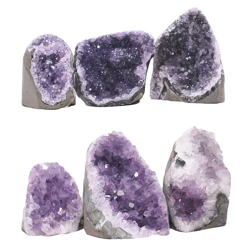 2.41kg Amethyst Polished Crystal Mini Druze Specimen Set 6 Pieces J2163 3 Amethyst Polished Crystal Mini Druze Specimen Set 6 Pieces J2163 | Crystal Factory