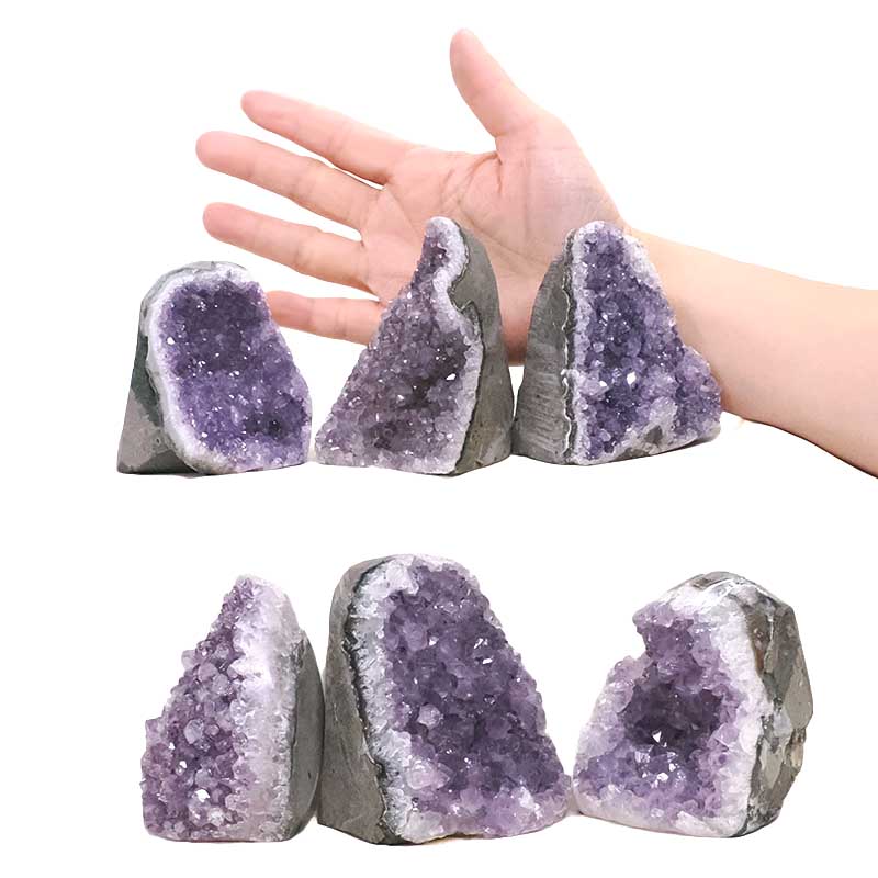 2.29kg Amethyst Polished Crystal Mini Druze Specimen Set 6 Pieces J2164 4 Amethyst Polished Crystal Mini Druze Specimen Set 6 Pieces J2164 | Crystal Factory
