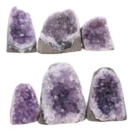 Amethyst Polished Crystal Mini Druze Specimen Set 6 Pieces J2165 | Crystal Factory