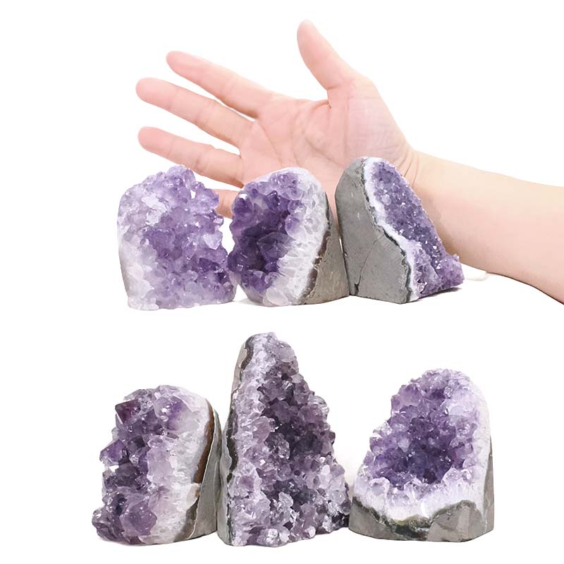 2.27kg Amethyst Polished Crystal Mini Druze Specimen Set 6 Pieces J2166 4 Amethyst Polished Crystal Mini Druze Specimen Set 6 Pieces J2166 | Crystal Factory
