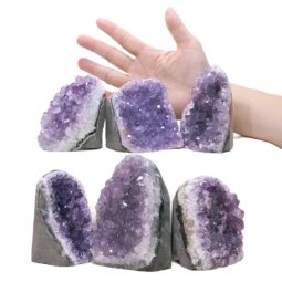 2.93kg Amethyst Polished Crystal Mini Druze Specimen Set 6 Pieces L485 5 Amethyst Polished Crystal Mini Druze Specimen Set 6 Pieces L485 | Crystal Factory
