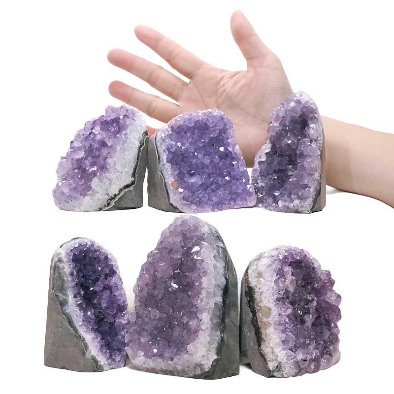 2.93kg Amethyst Polished Crystal Mini Druze Specimen Set 6 Pieces L485 4 Amethyst Polished Crystal Mini Druze Specimen Set 6 Pieces L485 | Crystal Factory