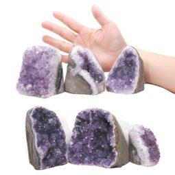 2.85kg Amethyst Polished Crystal Mini Druze Specimen Set 6 Pieces L486 5 Amethyst Polished Crystal Mini Druze Specimen Set 6 Pieces L486 | Crystal Factory