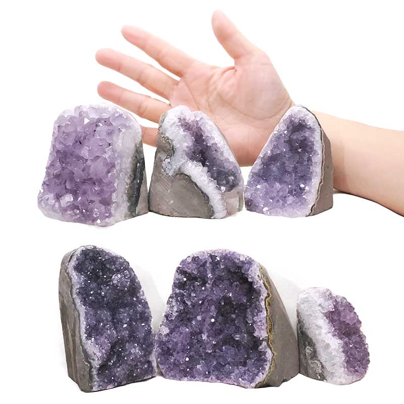 2.85kg Amethyst Polished Crystal Mini Druze Specimen Set 6 Pieces L486 4 Amethyst Polished Crystal Mini Druze Specimen Set 6 Pieces L486 | Crystal Factory