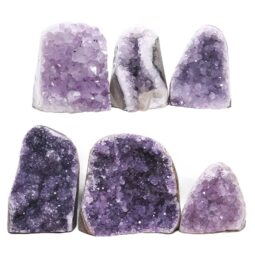 Amethyst Polished Crystal Mini Druze Specimen Set 6 Pieces L486 | Crystal Factory