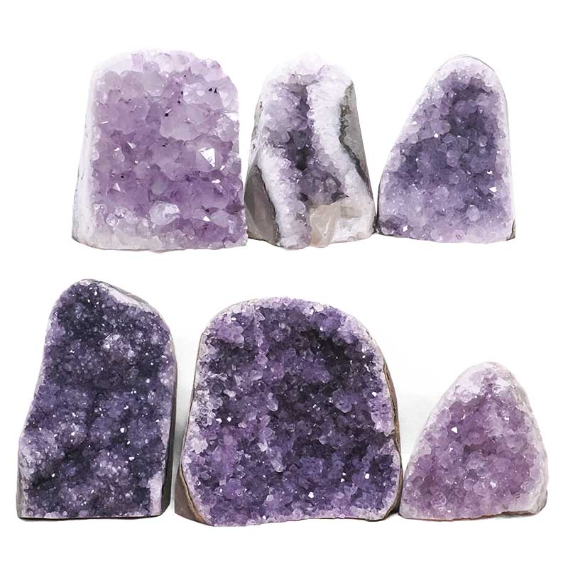 2.85kg Amethyst Polished Crystal Mini Druze Specimen Set 6 Pieces L486 3 Amethyst Polished Crystal Mini Druze Specimen Set 6 Pieces L486 | Crystal Factory