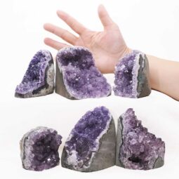 2.87kg Amethyst Polished Crystal Mini Druze Specimen Set 6 Pieces L487 5 Amethyst Polished Crystal Mini Druze Specimen Set 6 Pieces L487 | Crystal Factory