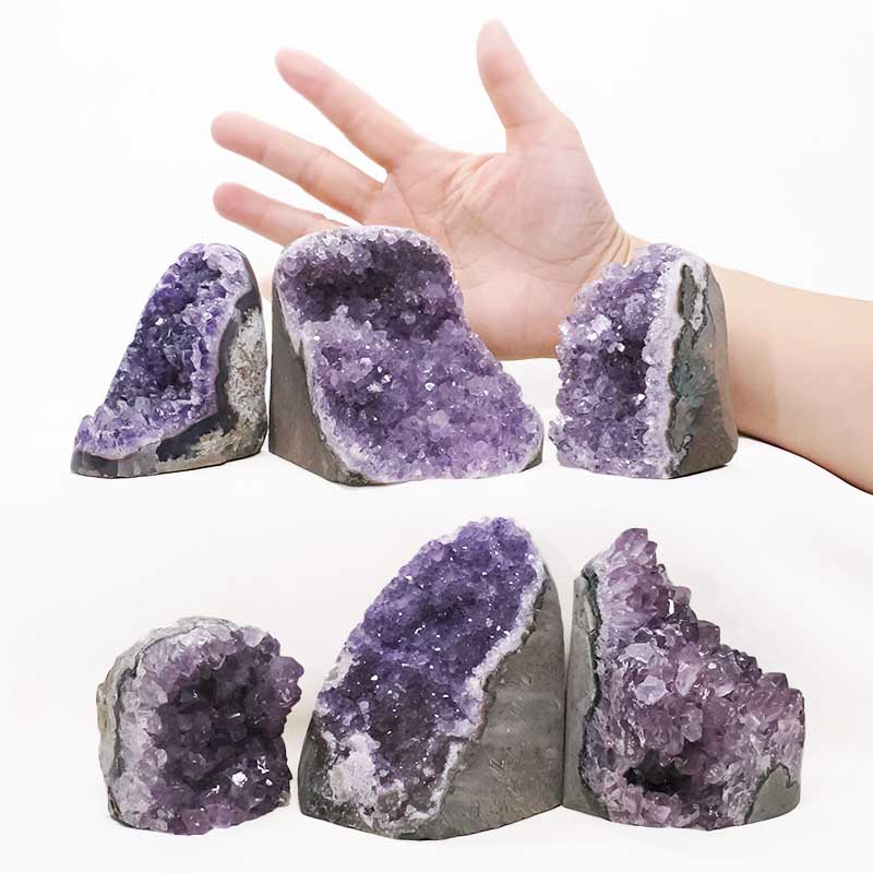 2.87kg Amethyst Polished Crystal Mini Druze Specimen Set 6 Pieces L487 4 Amethyst Polished Crystal Mini Druze Specimen Set 6 Pieces L487 | Crystal Factory