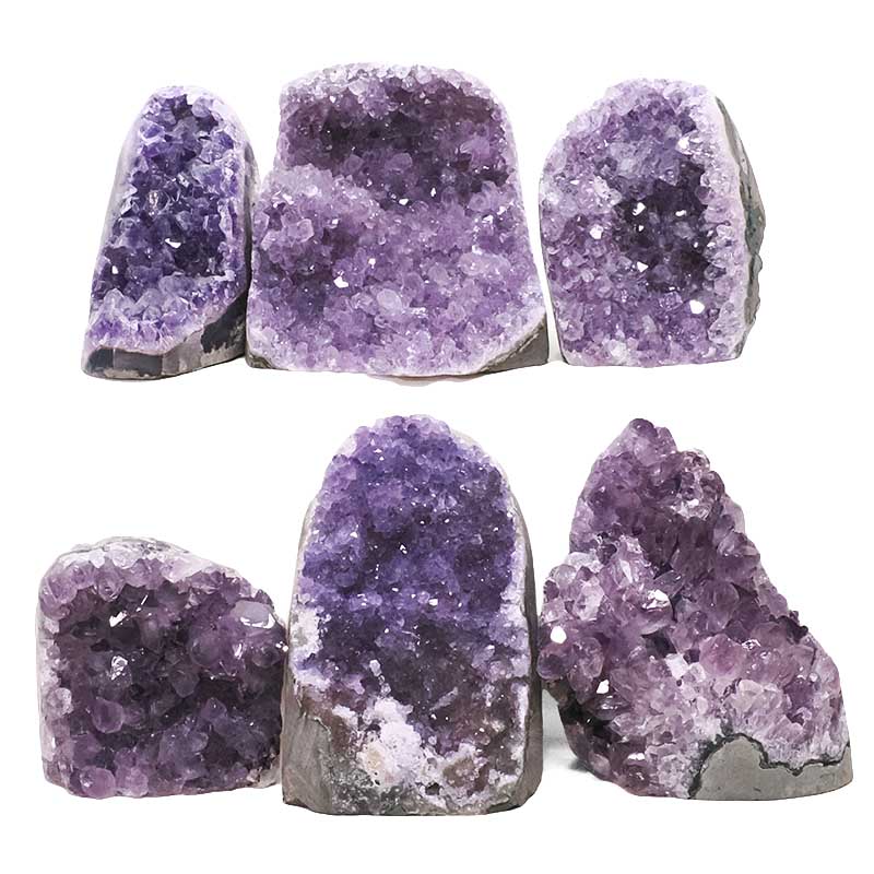 2.87kg Amethyst Polished Crystal Mini Druze Specimen Set 6 Pieces L487 3 Amethyst Polished Crystal Mini Druze Specimen Set 6 Pieces L487 | Crystal Factory