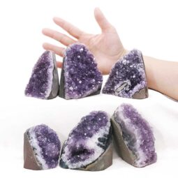 Amethyst Polished Crystal Mini Druze Specimen Set 6 Pieces L488 | Crystal Factory
