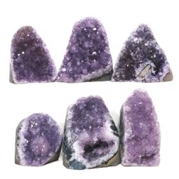 Amethyst Polished Crystal Mini Druze Specimen Set 6 Pieces L488 | Crystal Factory