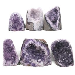 Amethyst Polished Crystal Mini Druze Specimen Set 6 Pieces L489 | Crystal Factory