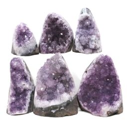 Amethyst Polished Crystal Mini Druze Specimen Set 6 Pieces L490 | Crystal Factory