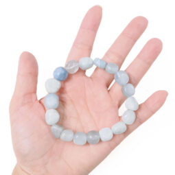 Aquamarine Freeform Beads Bracelet | Crystal Factory