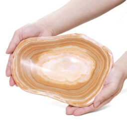 Banded Onyx Freeform Bowl DB706 | Crystal Factory