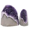 Amethyst Polished Crystal Geode Specimen Set 2 Pieces DV333 | Crystal Factory